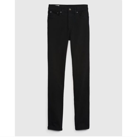 GAP Classic Straight Mid-Rise Denim, Black, Size 6 Tall, NWT - Picture 4 of 13